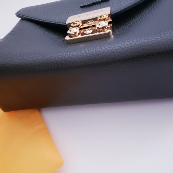 Valentino By Mario Valentino Isabelle Leather Crossbody Bag in Black - Picture 9 of 15